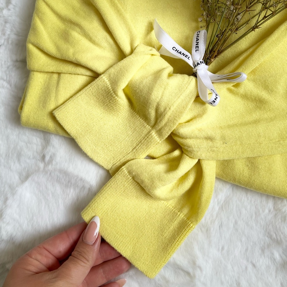 Gap with silk range crew neck soft jumper in pastel yellow size M - Picture 3 of 6